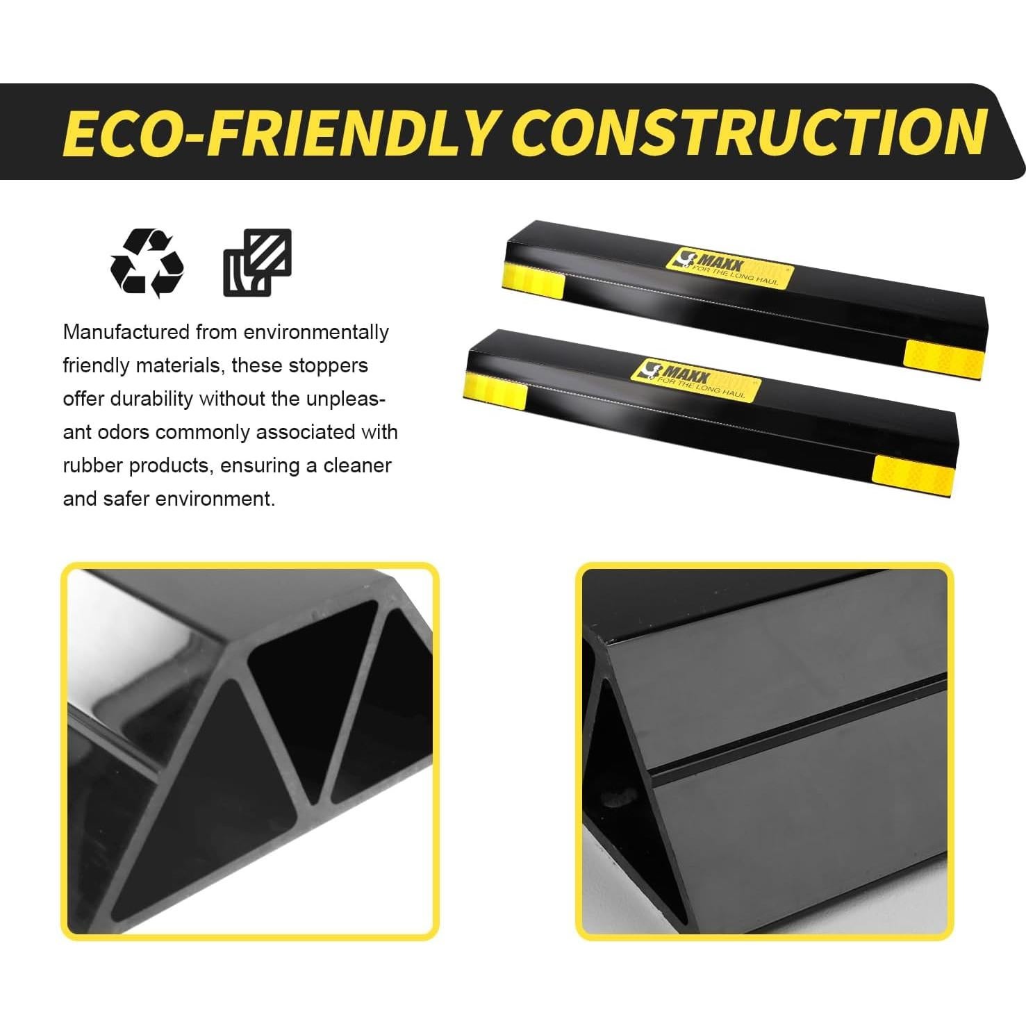 Topes de Estacionamiento MaxxHaul 51034 Ecológicos 2 Paquete