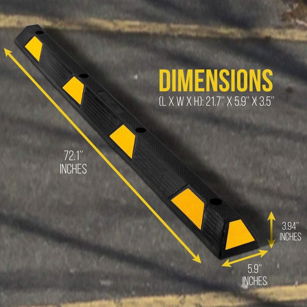 Tope de Estacionamiento Pyle PCRSTP14 Goma 72cm Extra Ancho