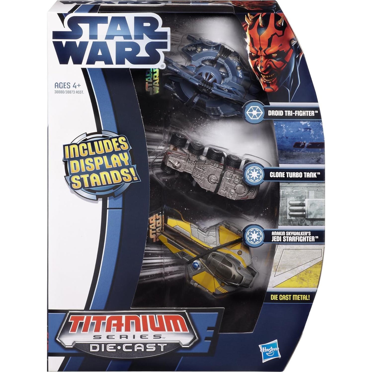 Paquete de 3 Vehículos de Fundición Titanio Star Wars Episodio III