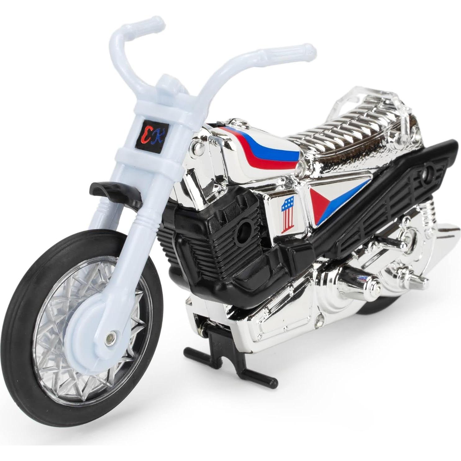 Evel Knievel Deluxe Silver High Jumper - Juguete Retro Acrobático