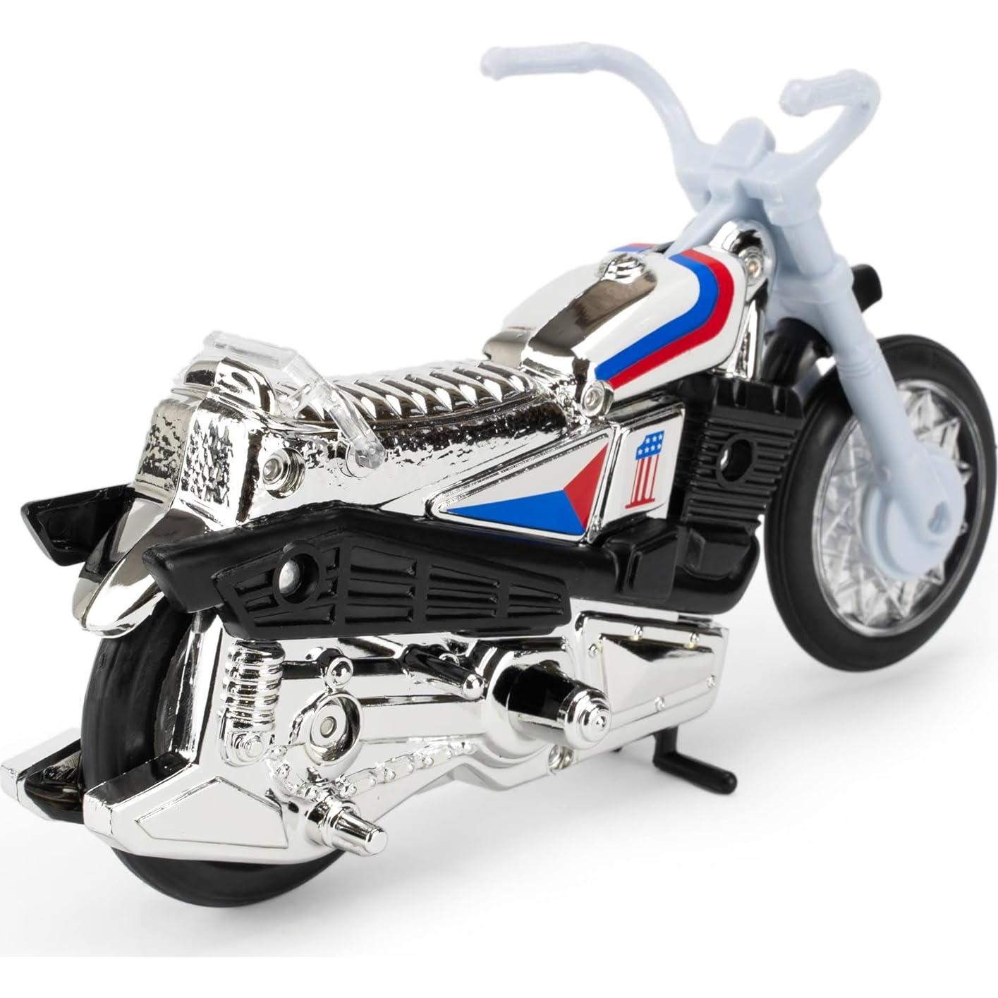 Evel Knievel Deluxe Silver High Jumper - Juguete Retro Acrobático