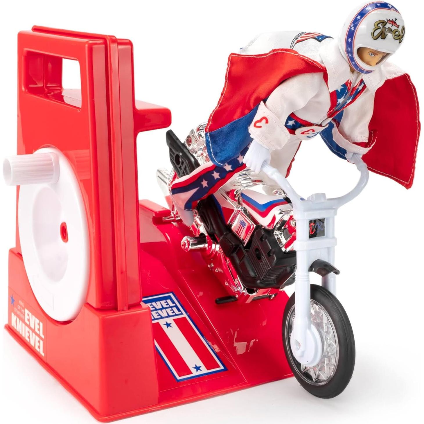 Evel Knievel Deluxe Silver High Jumper - Juguete Retro Acrobático