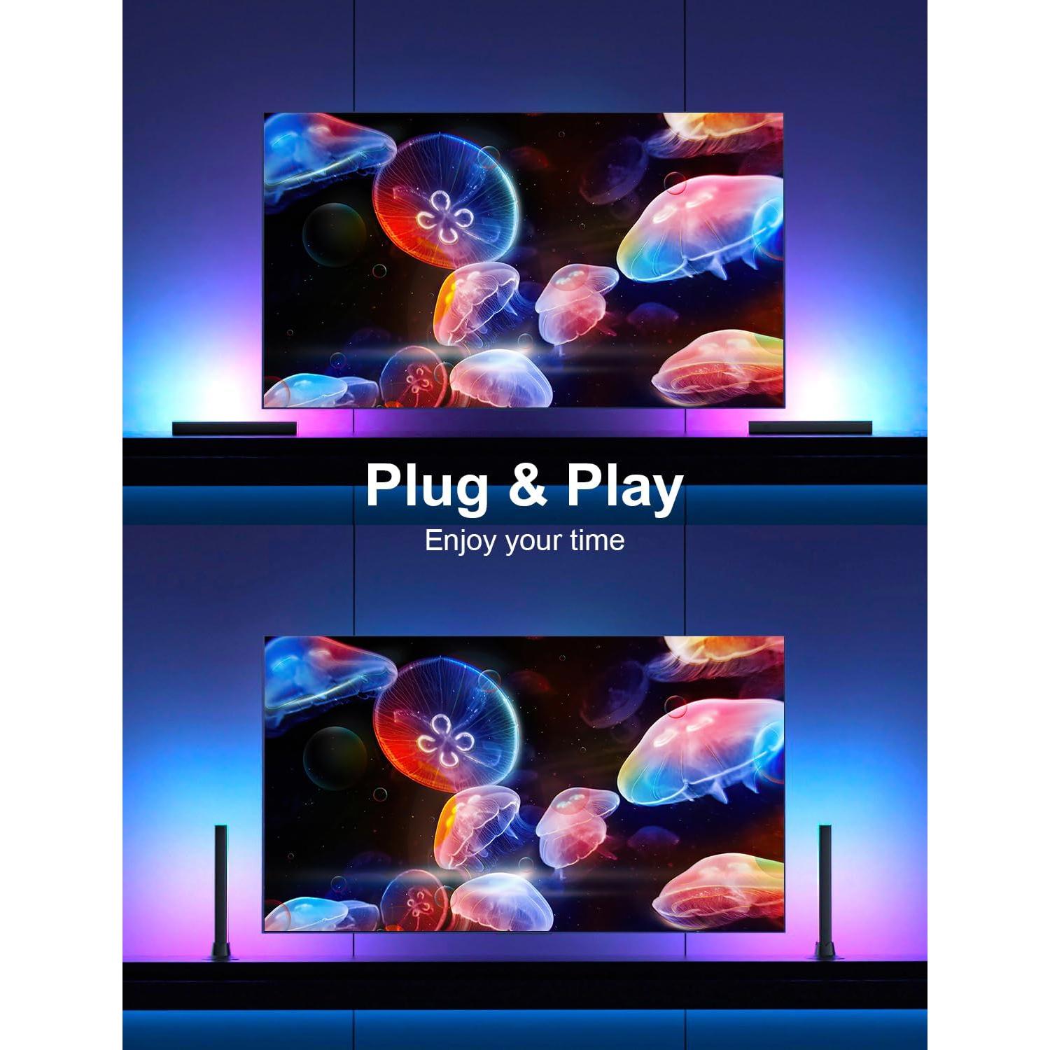 Barra de luz LED RGB Eastfine DX21005-01, 2 pares, USB