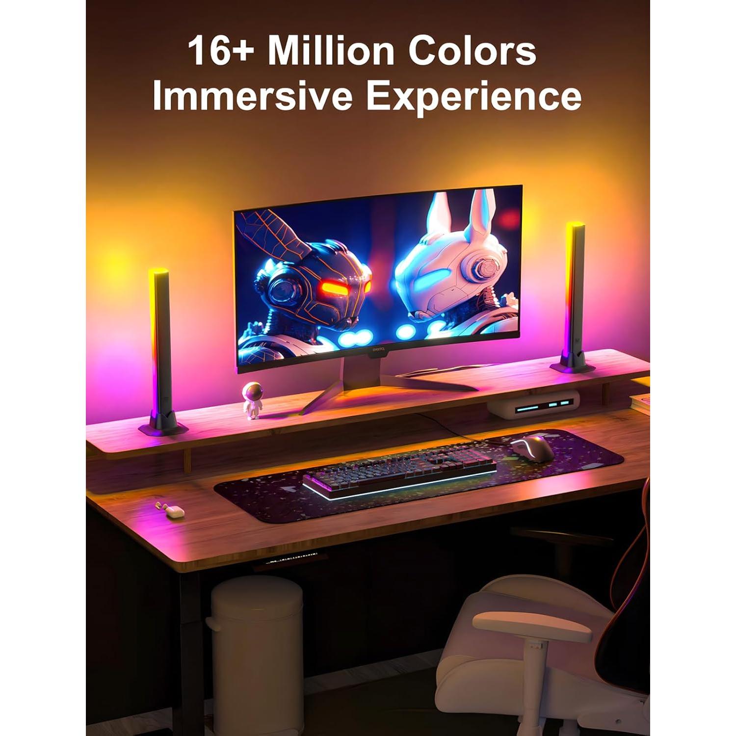 Barra de luz LED RGB Eastfine DX21005-01, 2 pares, USB