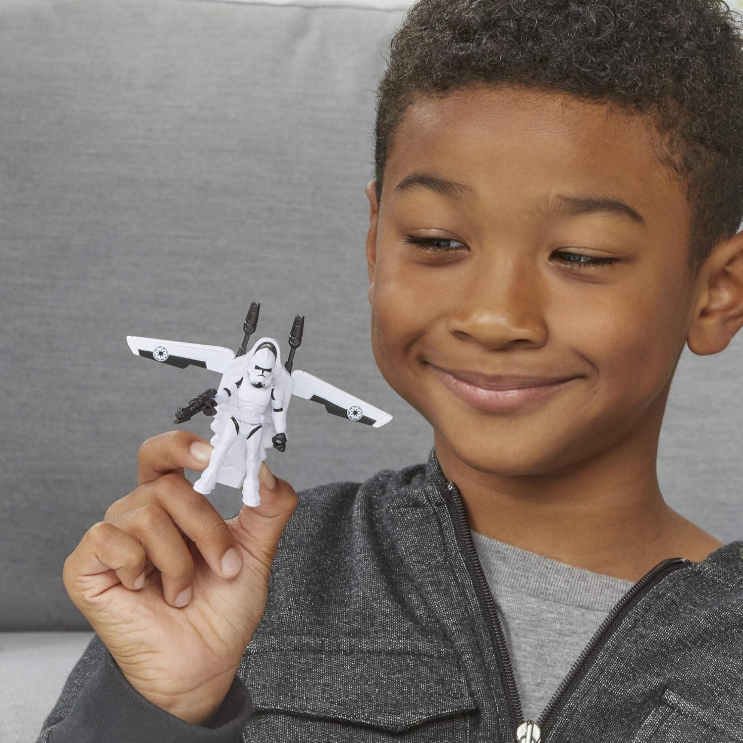 Figura y Vehículo de Rescate Clone Trooper Star Wars 2.5"