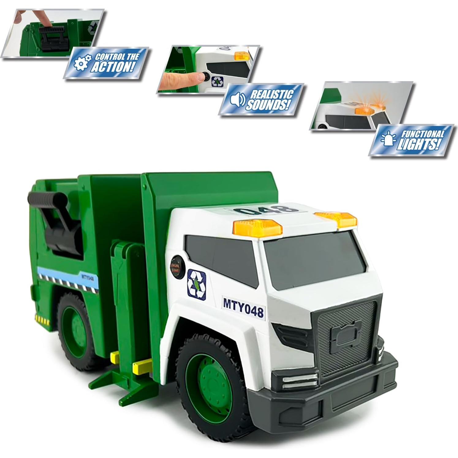 Camión de Basura Interactivo Mighty Fleet 38 cm - Luces y Sonidos