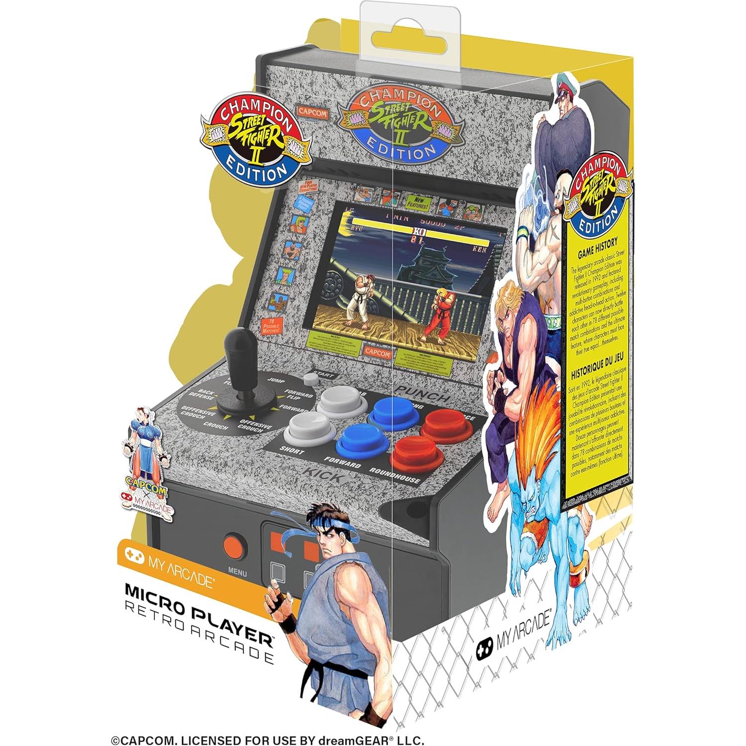 Mi Arcade Street Fighter II Edición Campeón Mini 19.05 cm
