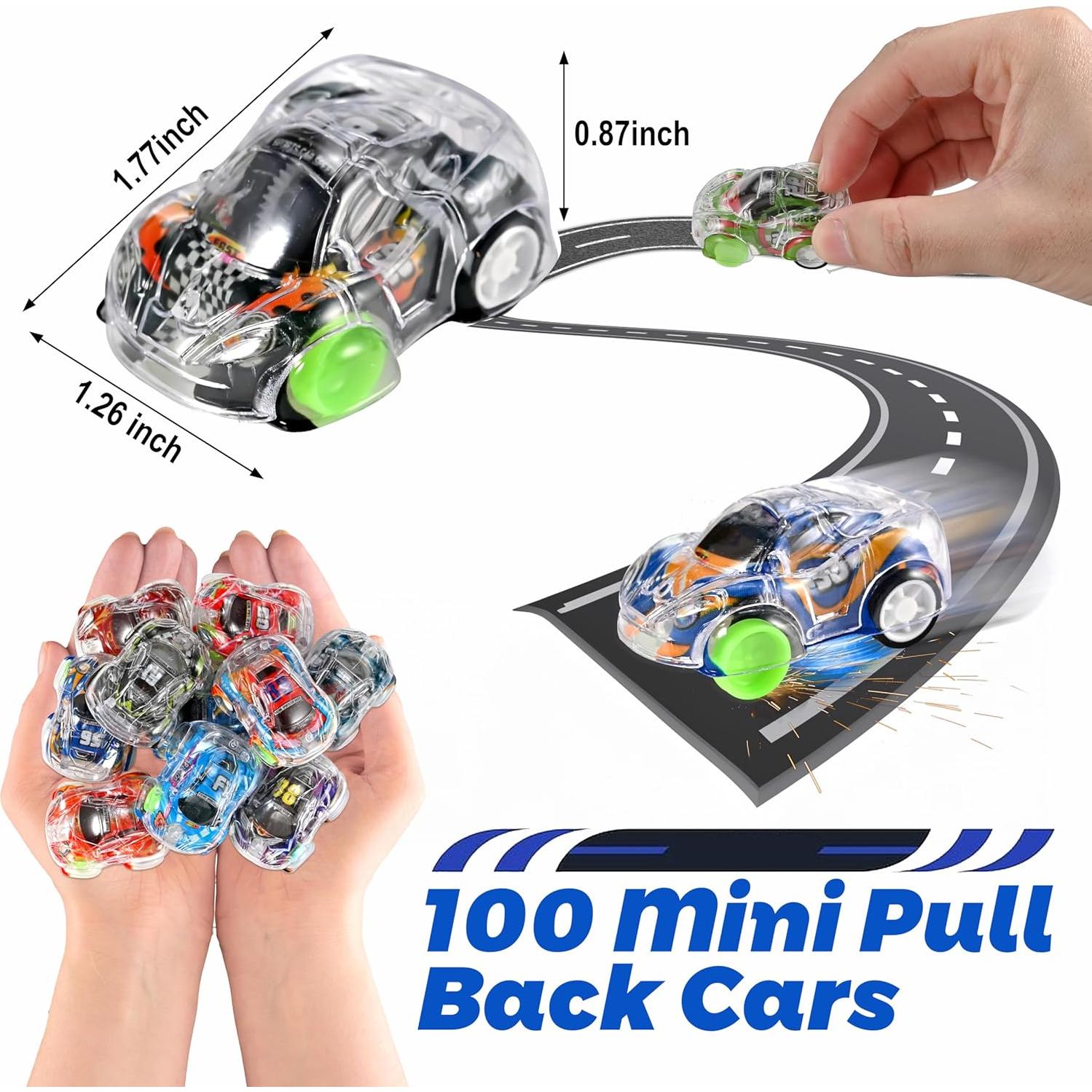 Mini Coches de Retroceso GOLDGE - 100 Piezas para Niños