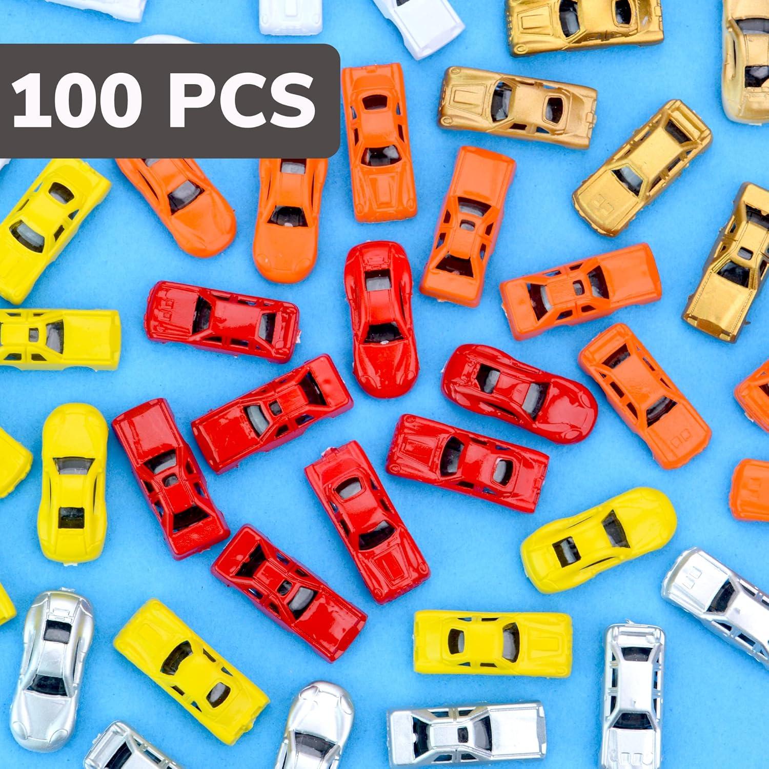 Mini Coches de Plástico Entervending - 100 Pcs para Niños