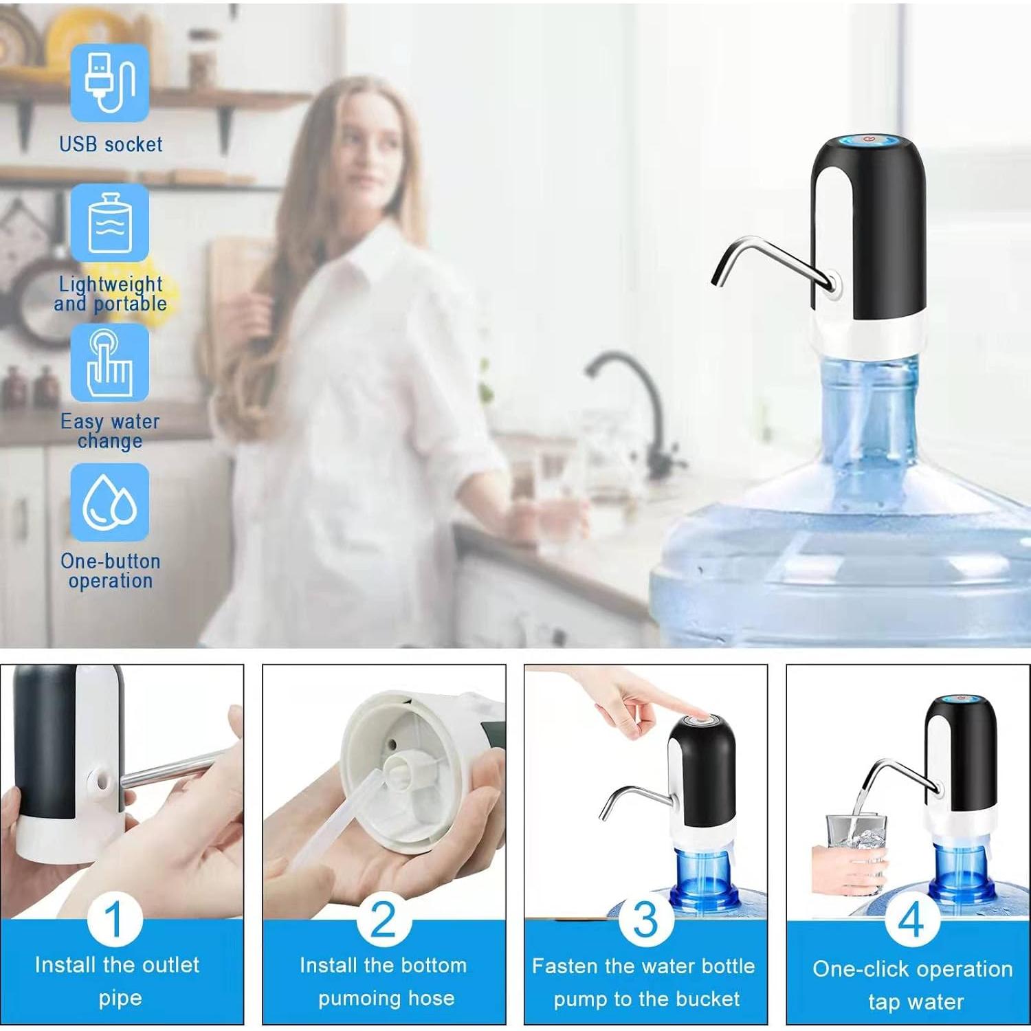 Bomba Dispensadora de Agua Eléctrica BLNYPOR 5 Galones USB