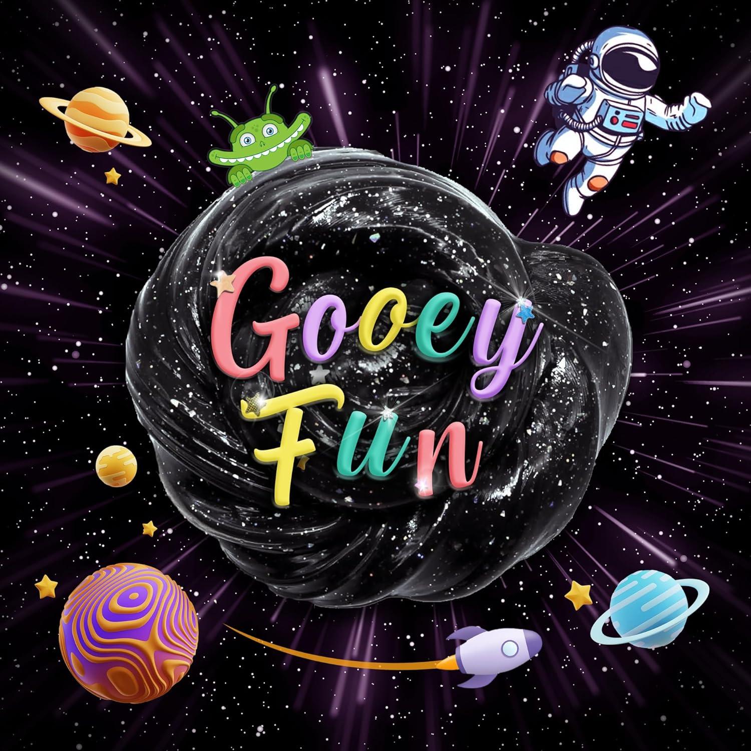 Slime Nebulosa Negra Playbees - Paquete de 24 Piezas