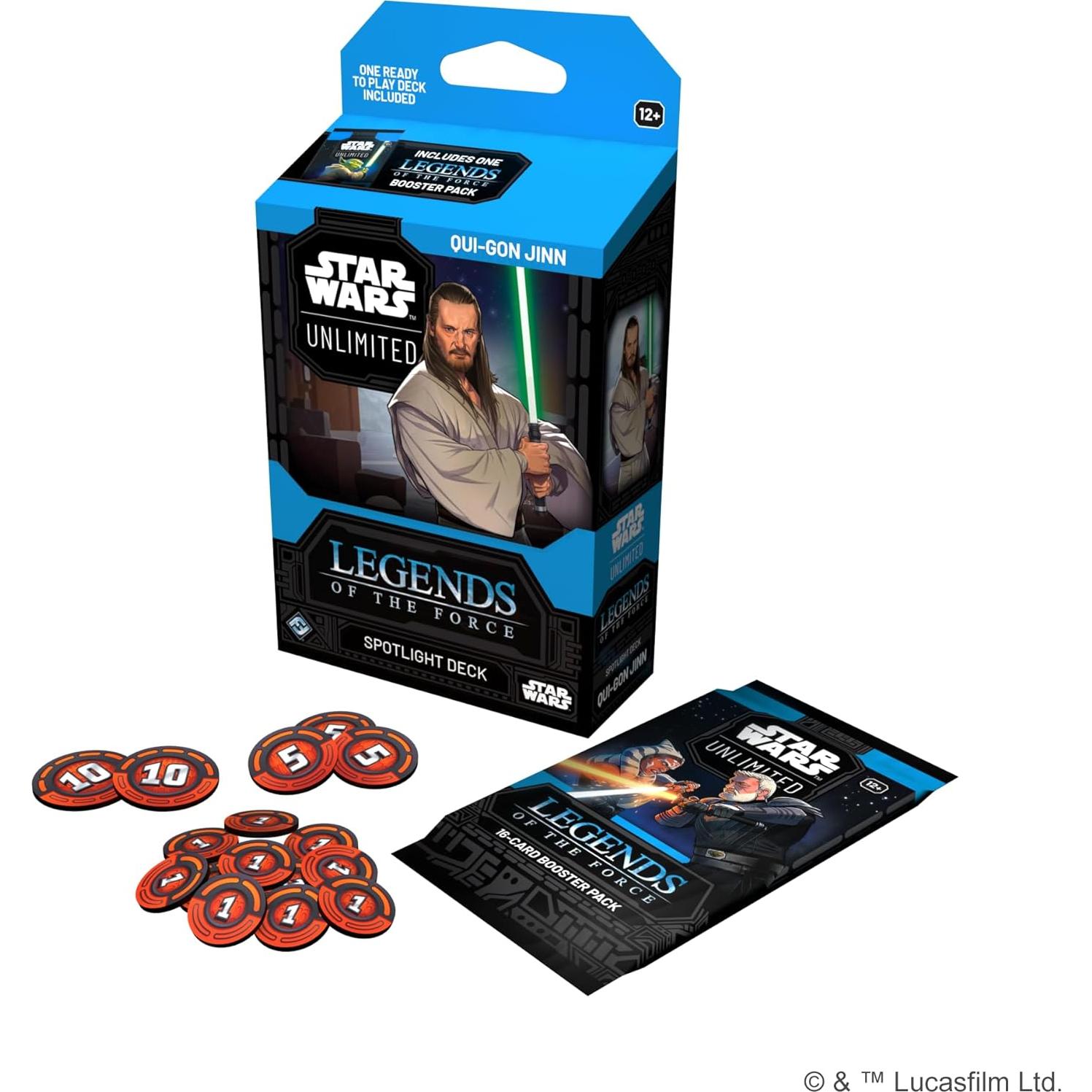 Juego de Cartas Star Wars: Ilimitado Qui-Gon Jinn - Deck de 50 Cartas