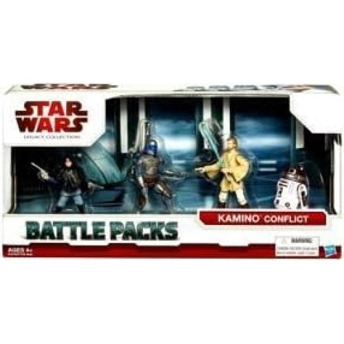 Paquete de Batalla Star Wars 4 Figuras Hasbro Jango Fett Obi-Wan
