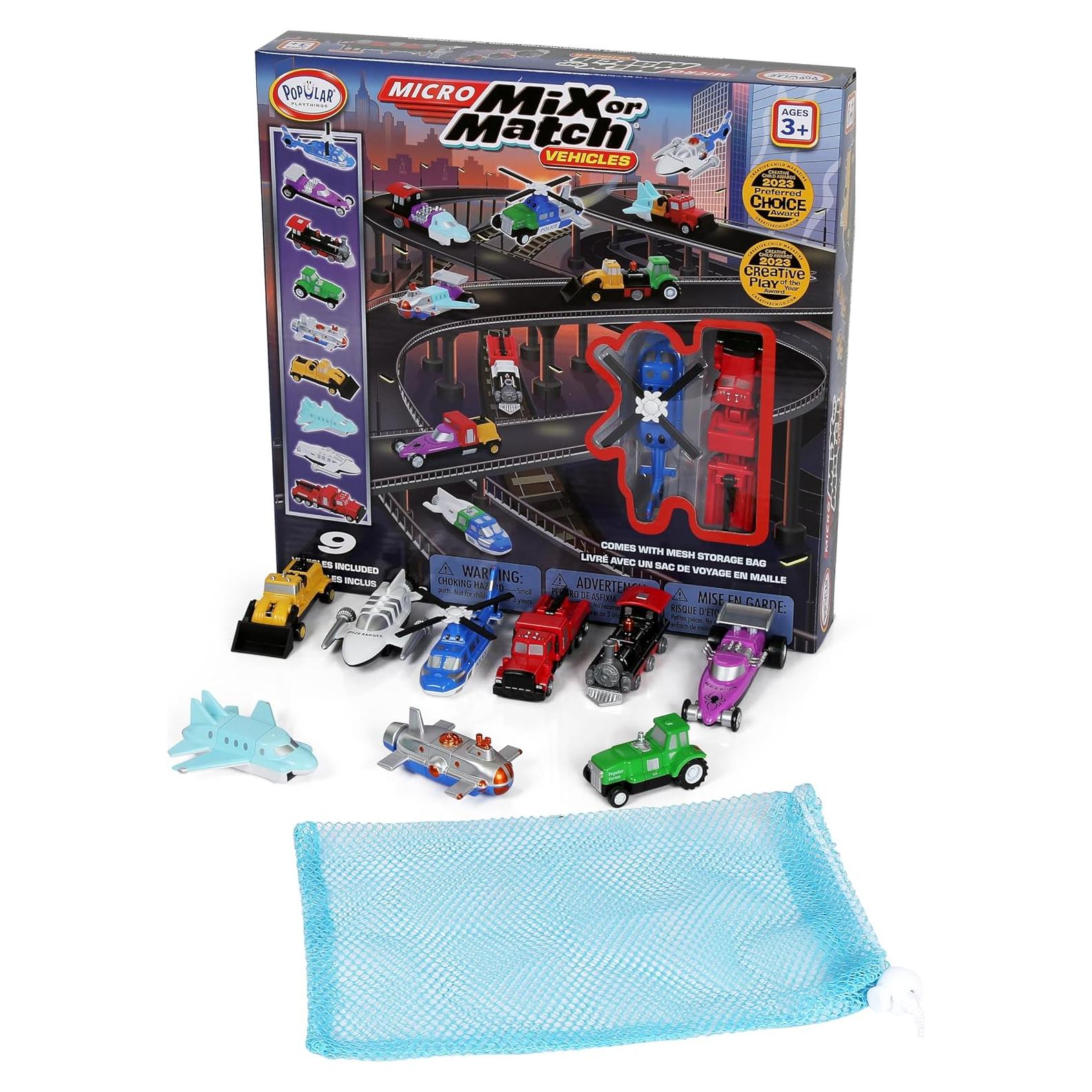 Juego de Vehículos Mezcla o Combina Popular Playthings 27 Piezas