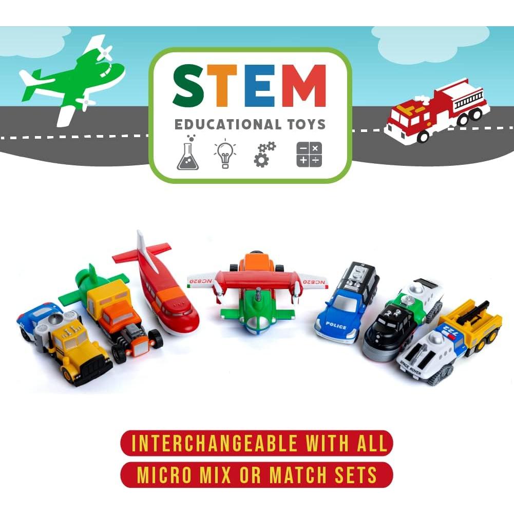 Juego de Vehículos Mezcla o Combina Popular Playthings 27 Piezas