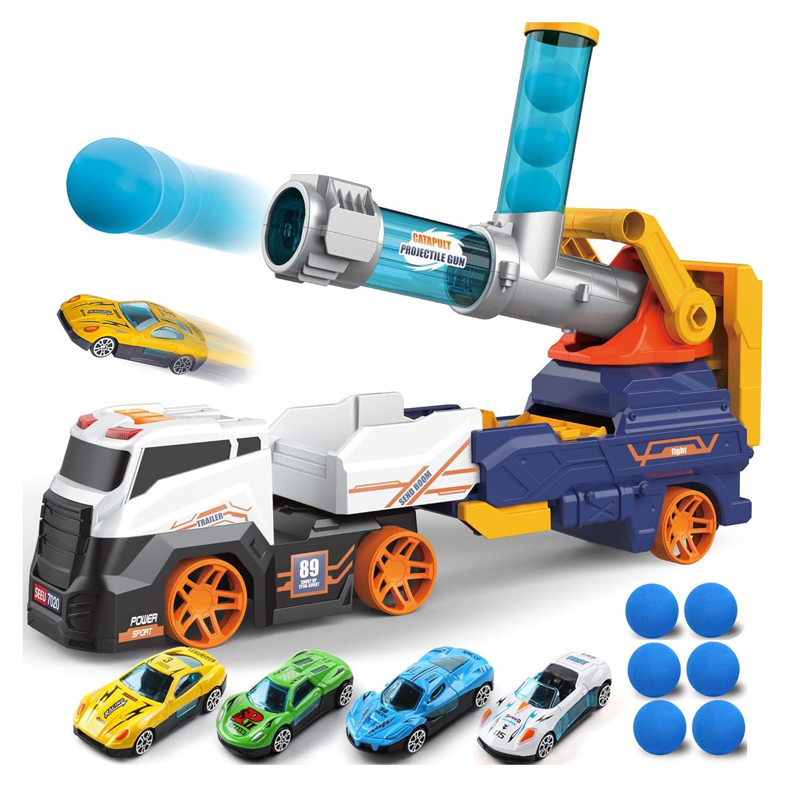 Camión de Juguete Dwi Dowellin 71 cm con Coches y Pelotas