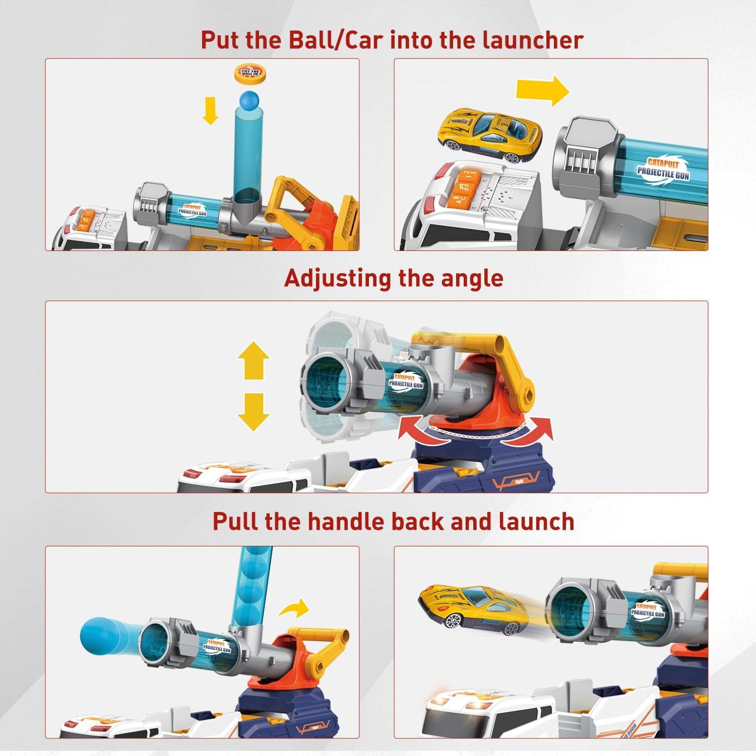Camión de Juguete Dwi Dowellin 71 cm con Coches y Pelotas