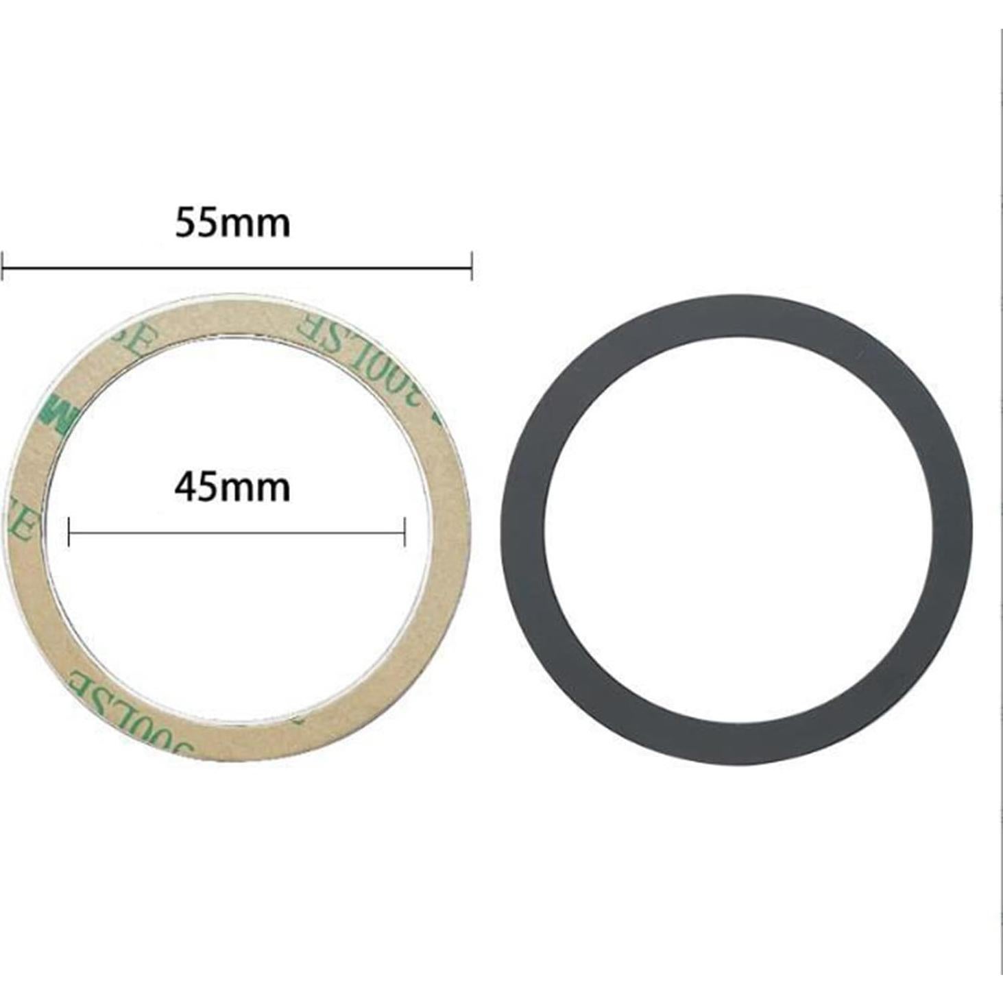 TENOC Anillo Metal Universal para Cargador Magnético 6 Pcs Negro