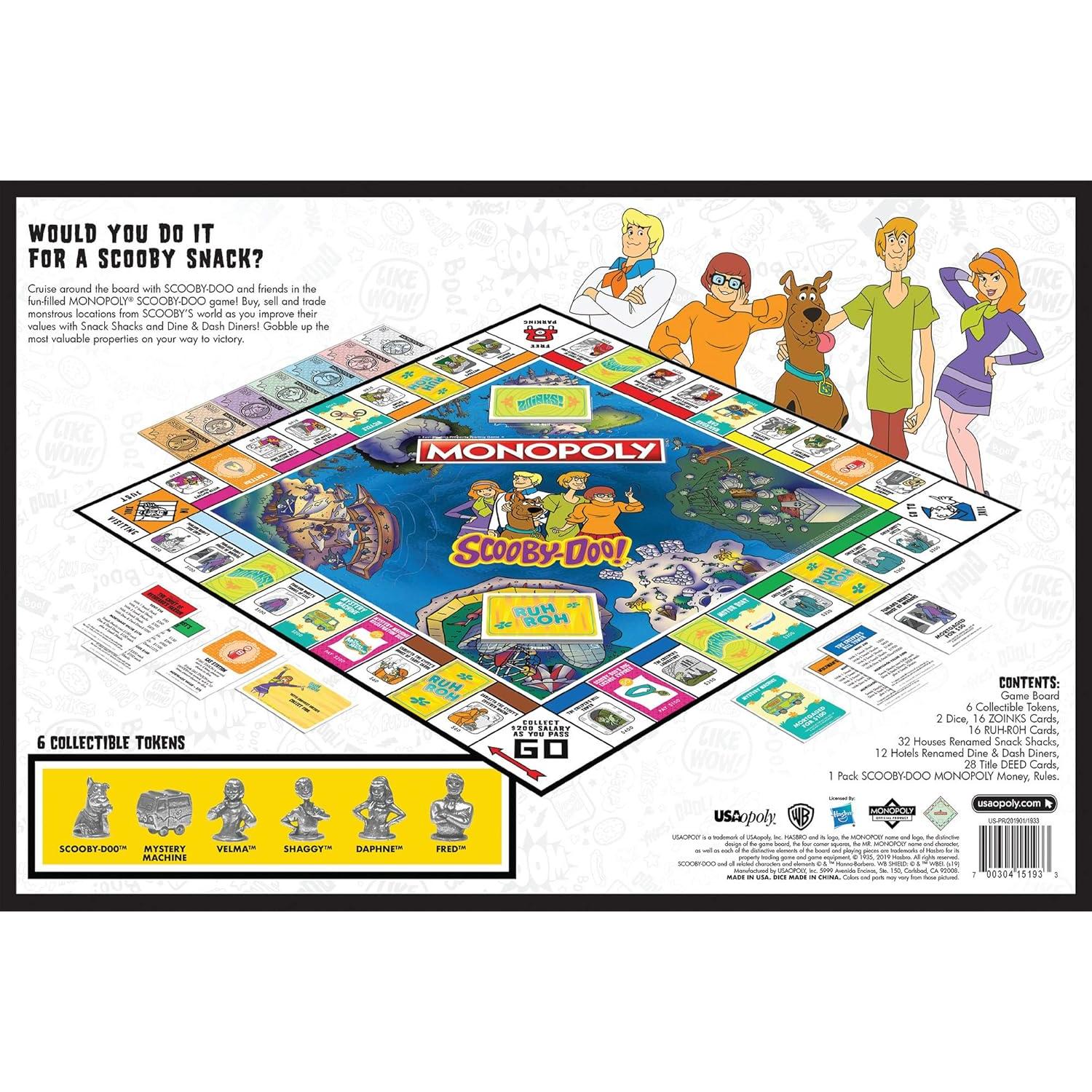 Monopoly Scooby-Doo! Juego de Mesa Oficial 50 Años