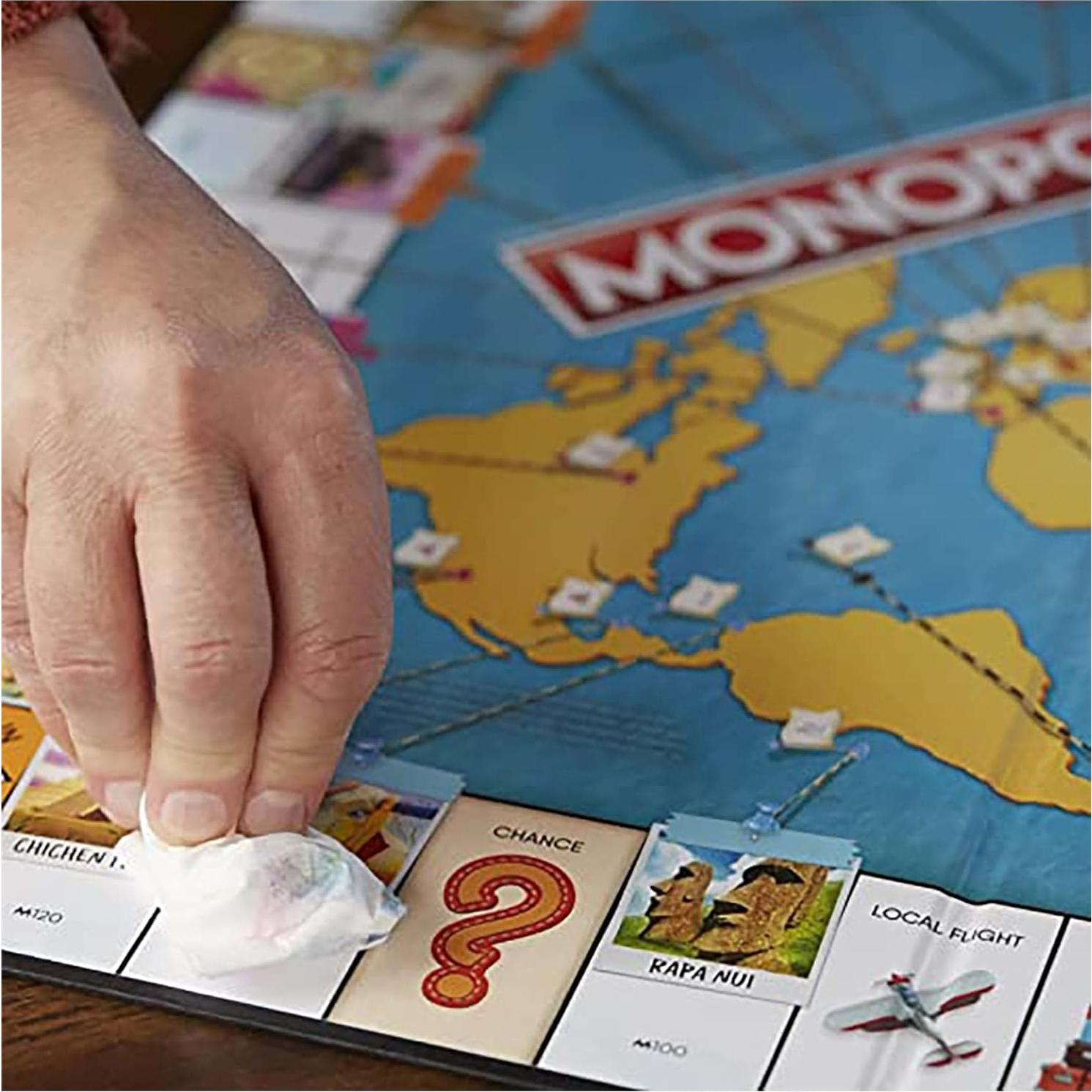 Juego de Mesa Monopoly Tour Mundial Hasbro - Borrable y Familiar