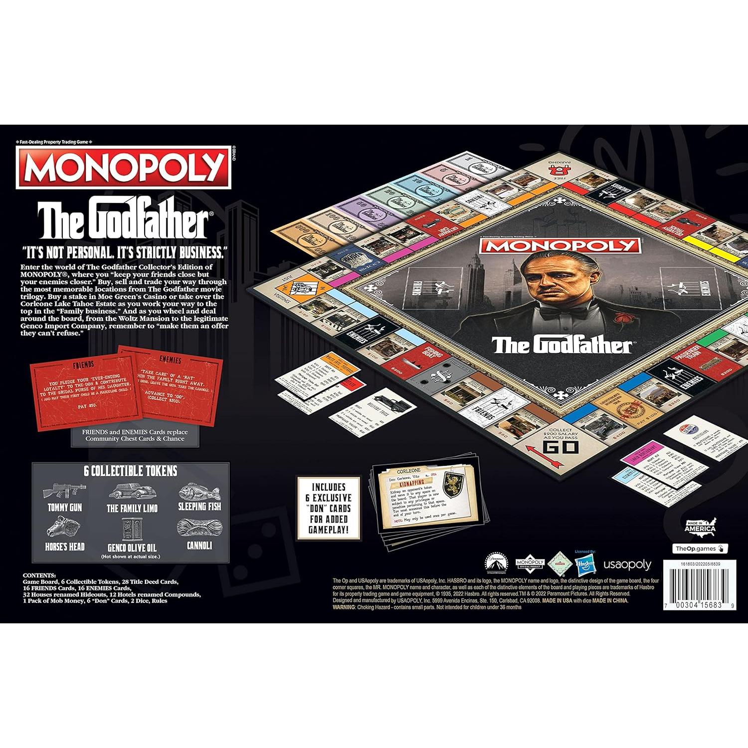 Monopoly El Padrino 50 Aniversario USAOPOLY Juego de Mesa