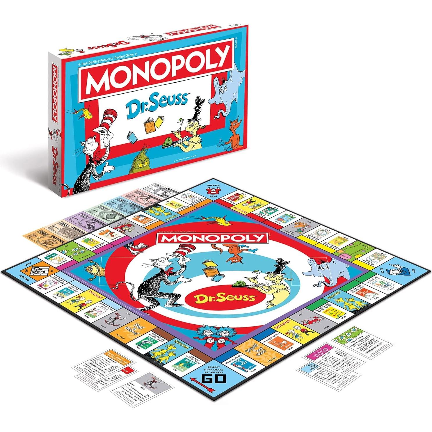 Monopoly Dr. Seuss - Juego Clásico Coleccionable para 2-6 Jugadores
