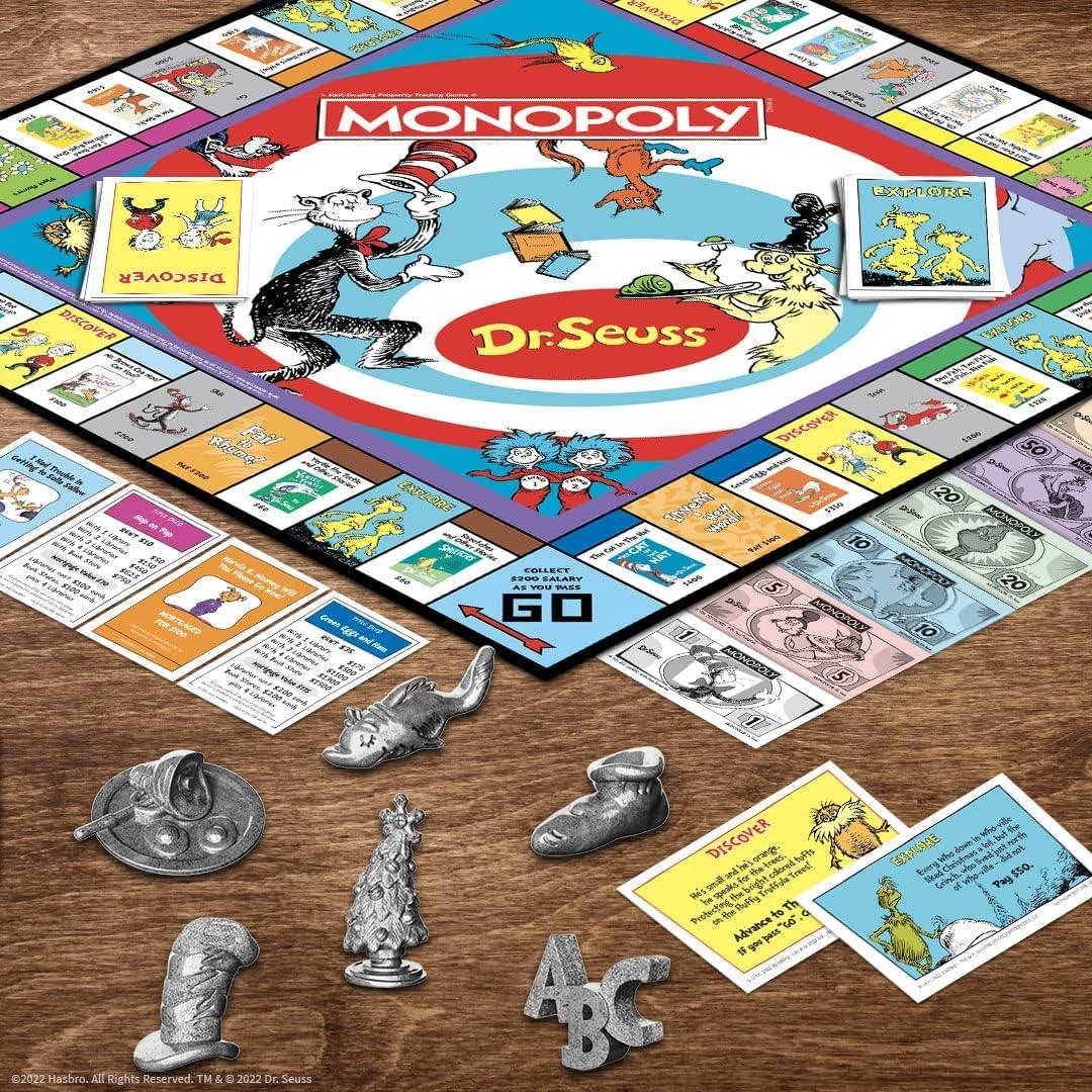 Monopoly Dr. Seuss - Juego Clásico Coleccionable para 2-6 Jugadores