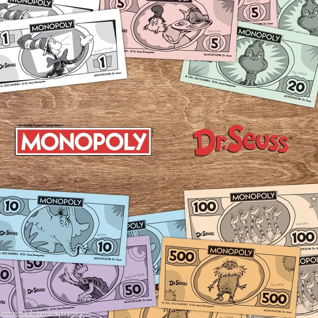 Monopoly Dr. Seuss - Juego Clásico Coleccionable para 2-6 Jugadores