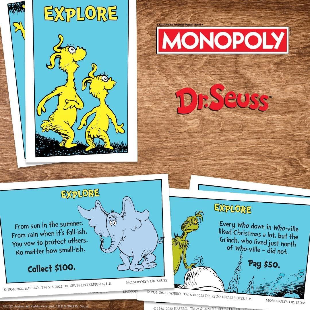 Monopoly Dr. Seuss - Juego Clásico Coleccionable para 2-6 Jugadores