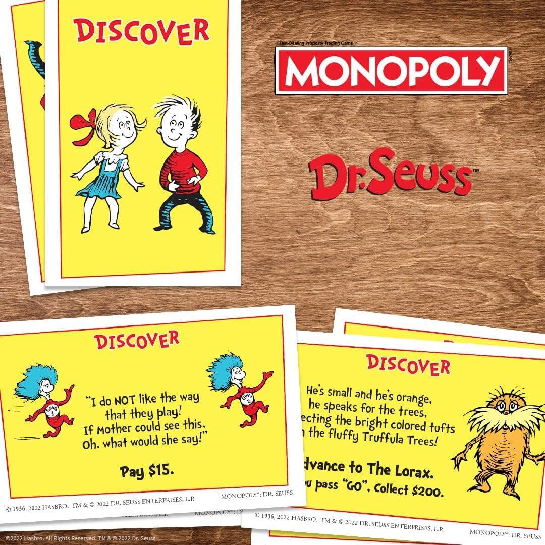 Monopoly Dr. Seuss - Juego Clásico Coleccionable para 2-6 Jugadores