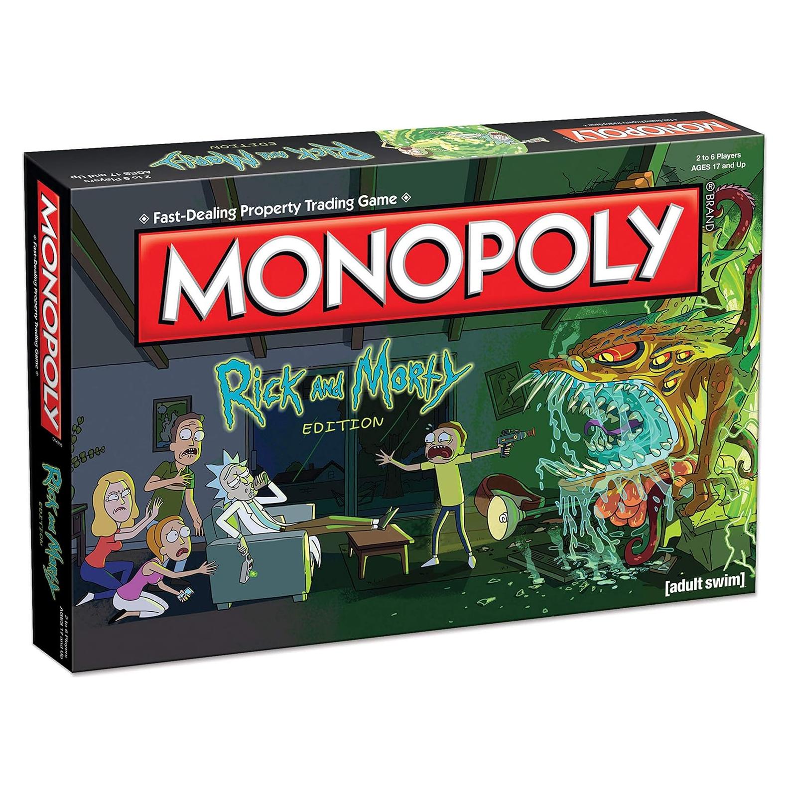 Monopoly Rick y Morty Juego de Mesa Oficial 2-6 Jugadores