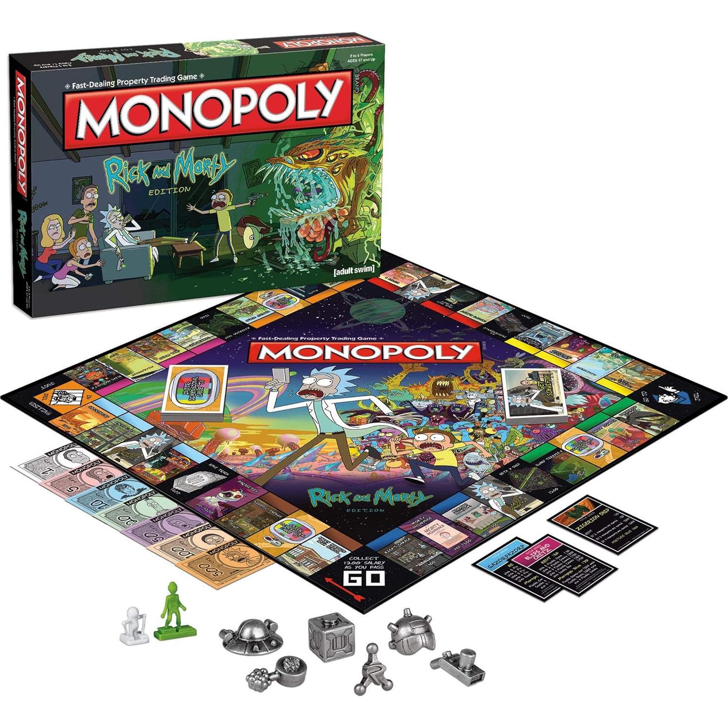 Monopoly Rick y Morty Juego de Mesa Oficial 2-6 Jugadores