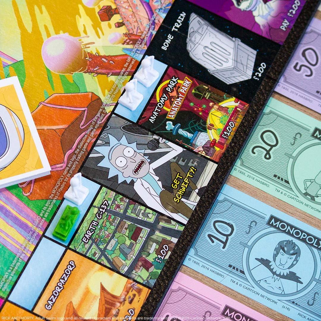Monopoly Rick y Morty Juego de Mesa Oficial 2-6 Jugadores