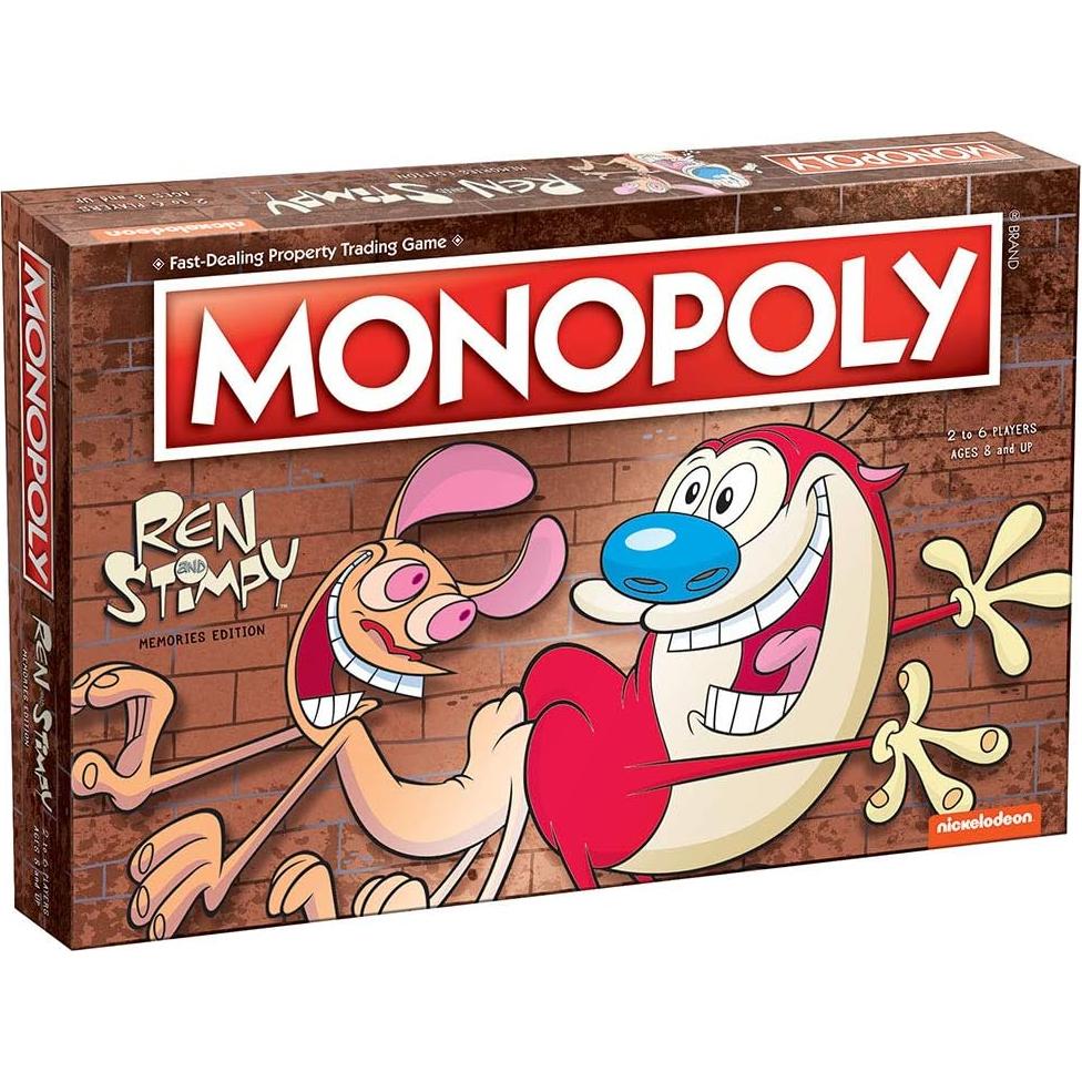 Monopoly Ren & Stimpy Juego de Mesa Oficial 2-6 Jugadores