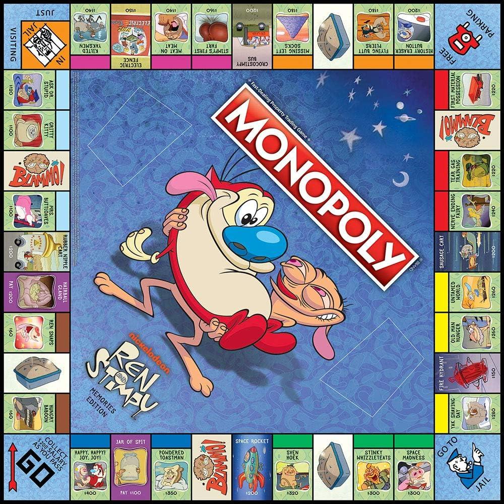 Monopoly Ren & Stimpy Juego de Mesa Oficial 2-6 Jugadores