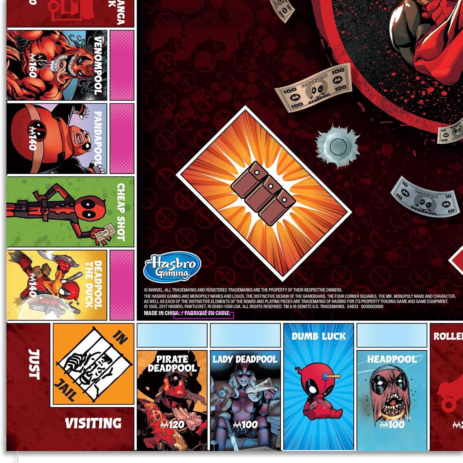 Monopoly Edición Coleccionista Marvel Deadpool - Hasbro
