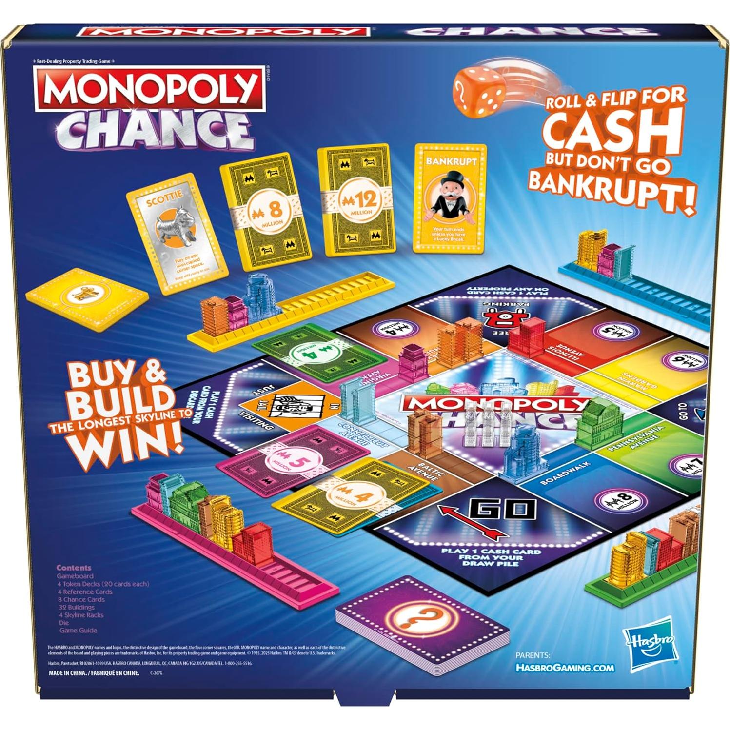 Juego de Mesa Monopoly Chance Hasbro - Rápido 20 Minutos