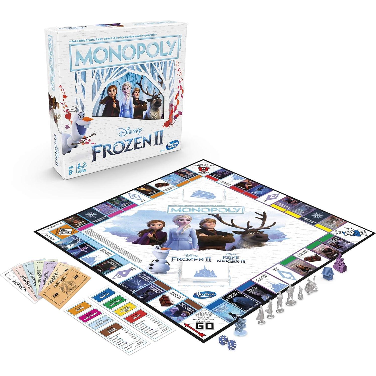 Monopoly Disney Frozen II Hasbro - Juego de Mesa Bilingüe