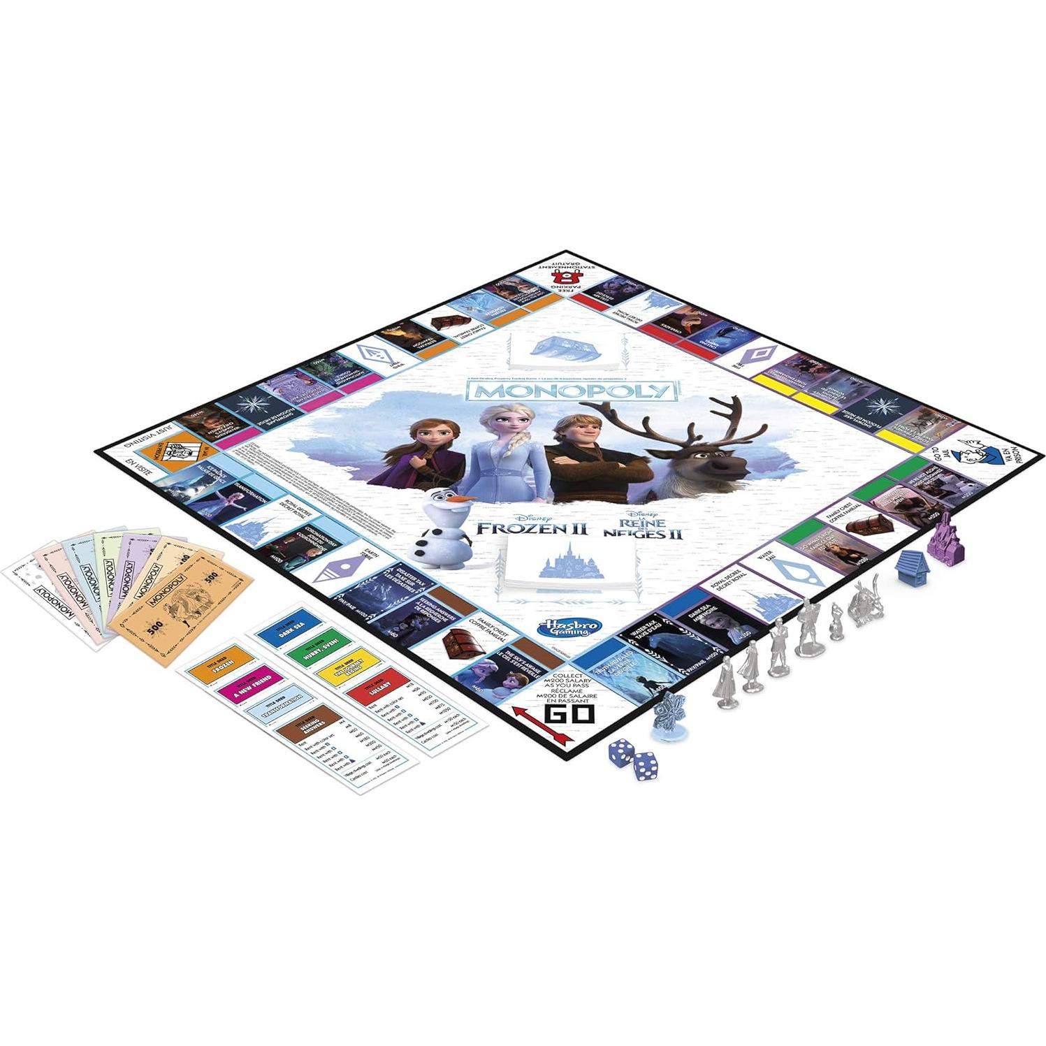 Monopoly Disney Frozen II Hasbro - Juego de Mesa Bilingüe