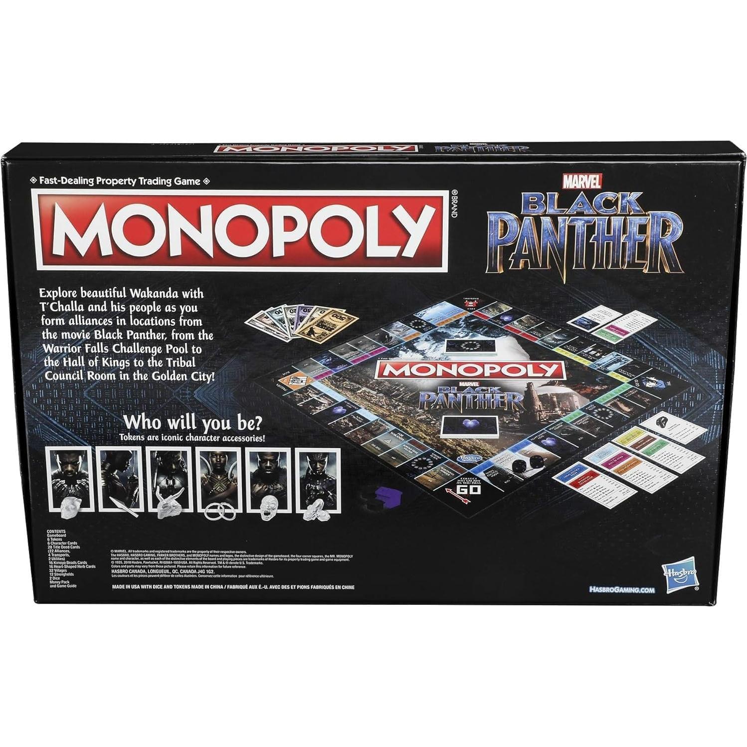 Juego de Monopoly Marvel Pantera Negra - Hasbro 0.88 kg
