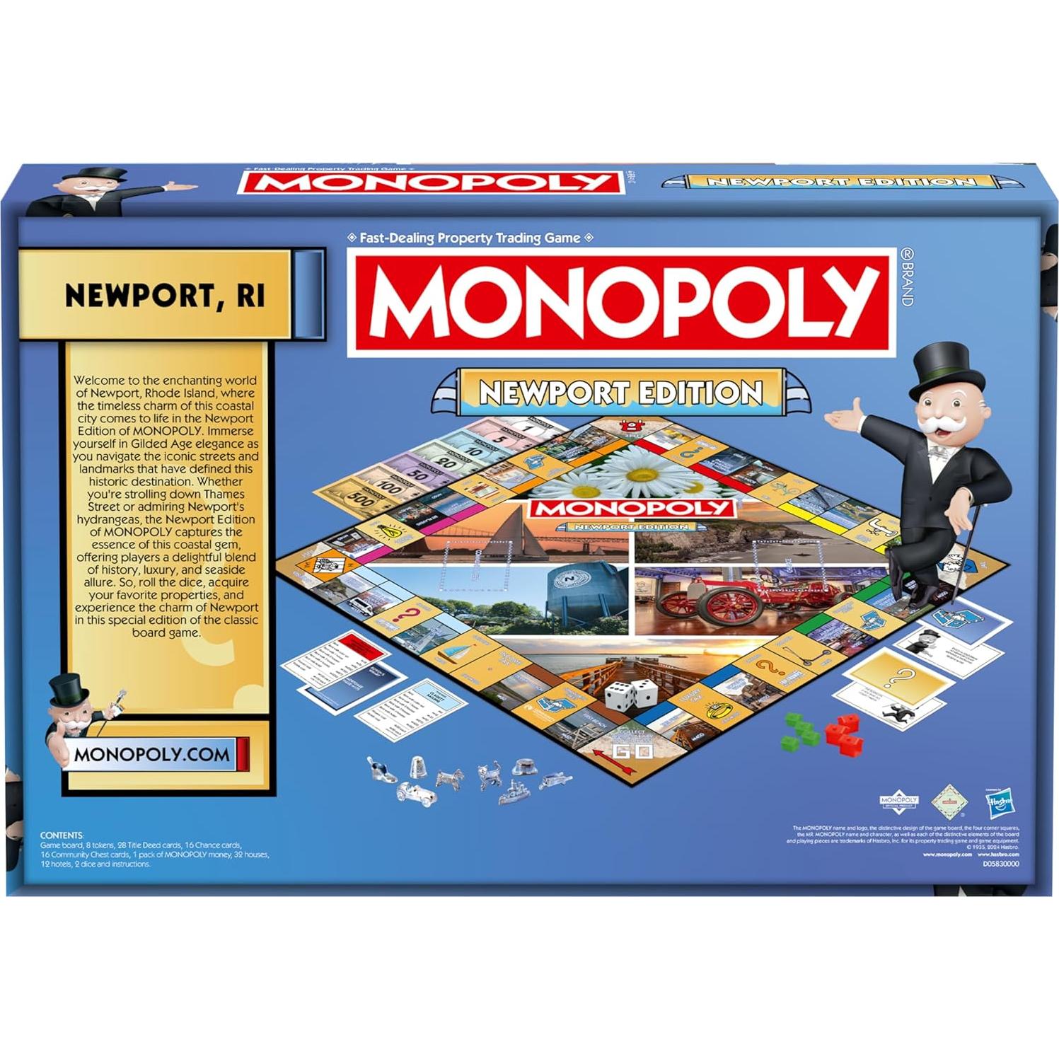 Monopoly Edición Newport - Juego de Mesa Familiar 2-6 Jugadores