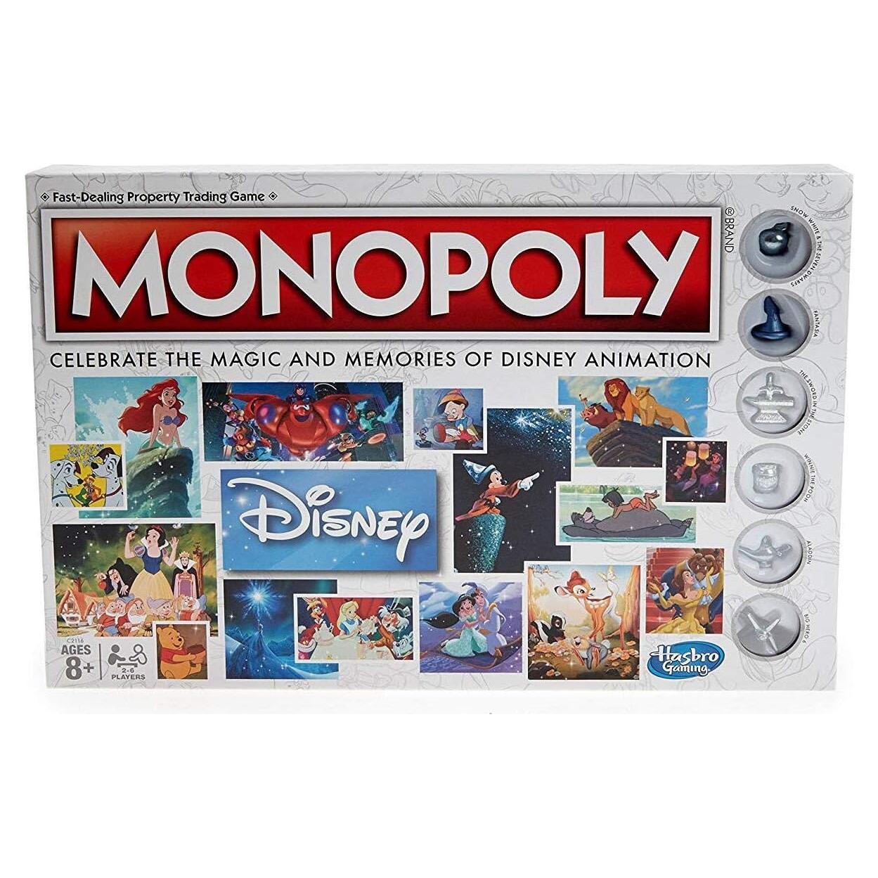 Monopoly Edición Animación Disney Hasbro - Juego Familiar