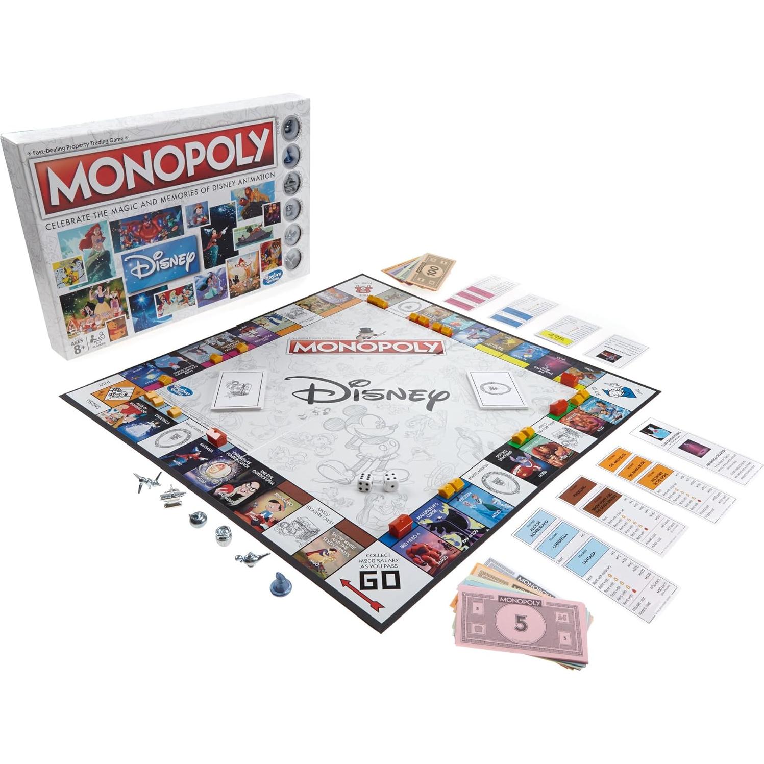 Monopoly Edición Animación Disney Hasbro - Juego Familiar