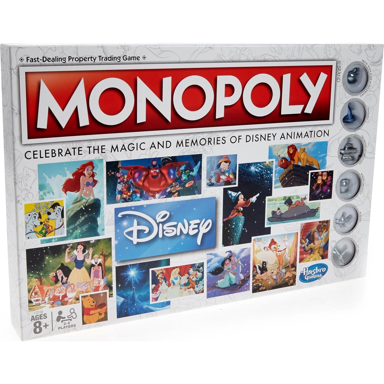Monopoly Edición Animación Disney Hasbro - Juego Familiar