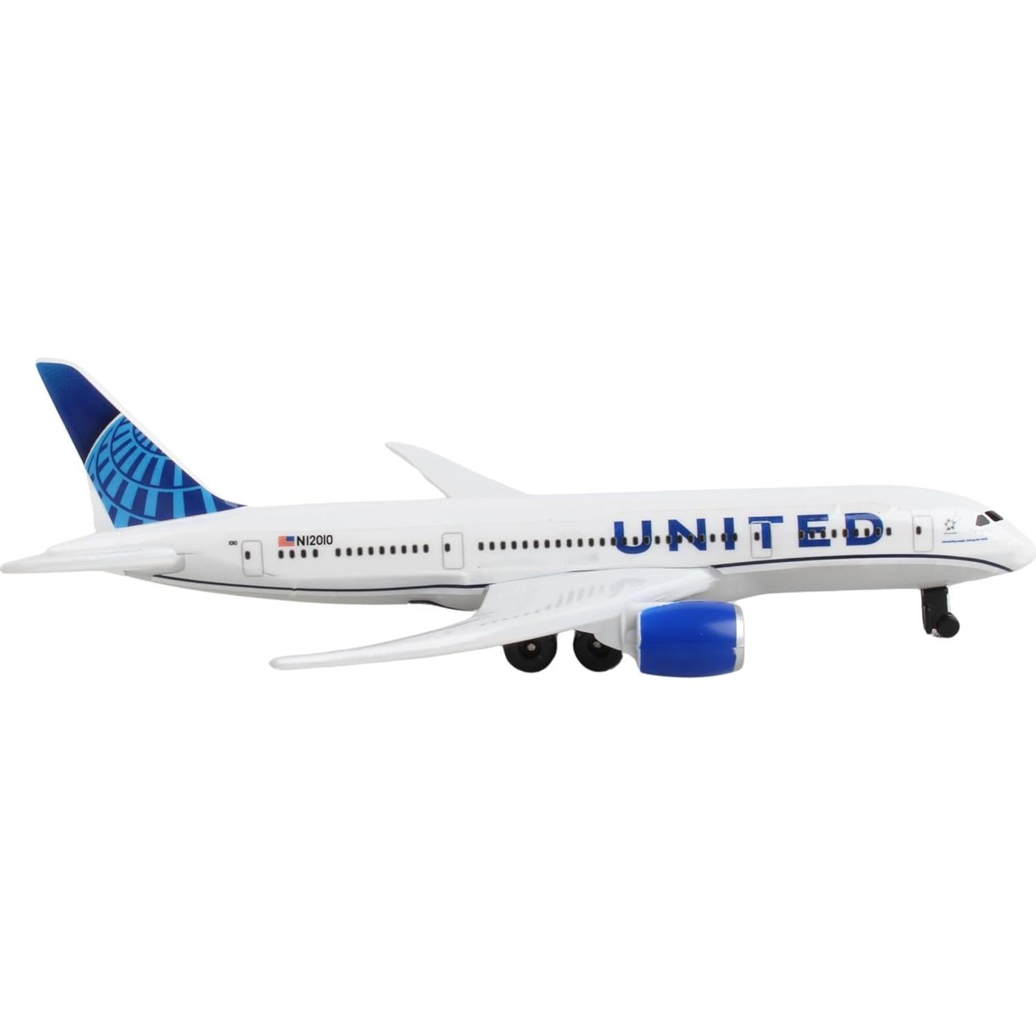 Avión de Juguete Daron United Airlines - Metal Fundido 14.6 cm