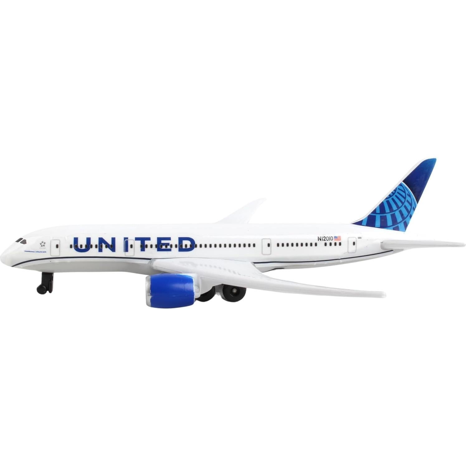 Avión de Juguete Daron United Airlines - Metal Fundido 14.6 cm