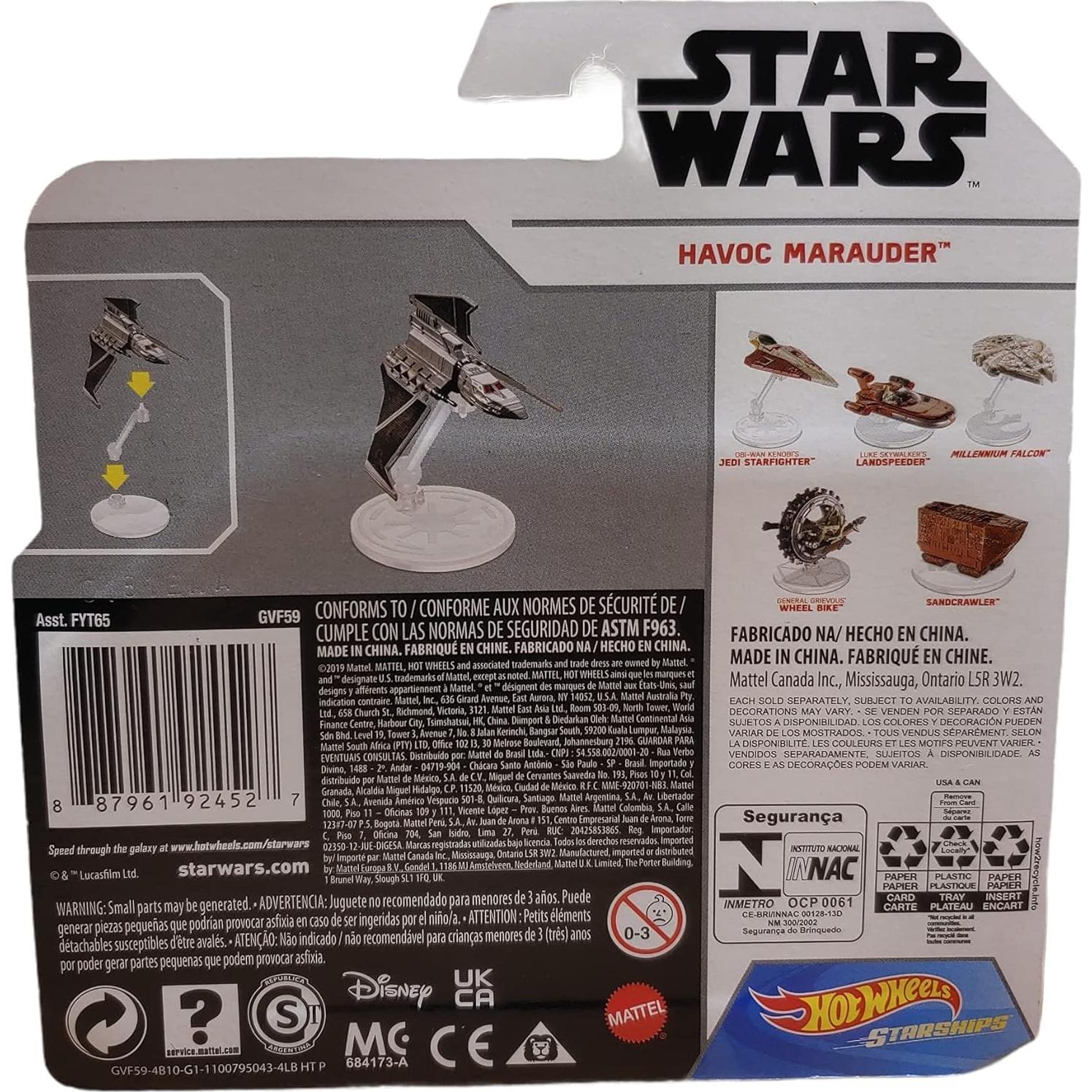 Nave Estelar Hot Wheels Star Wars Bad Batch Havoc Marauder