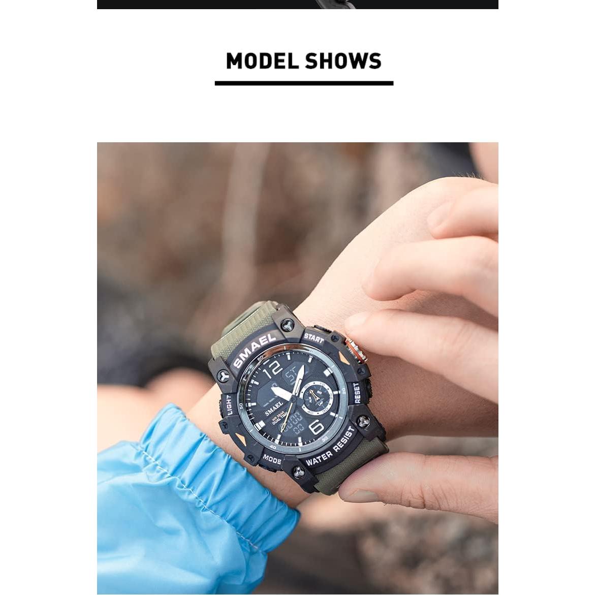 Reloj Deportivo Militar GOSASA 8007 Verde 56mm Impermeable