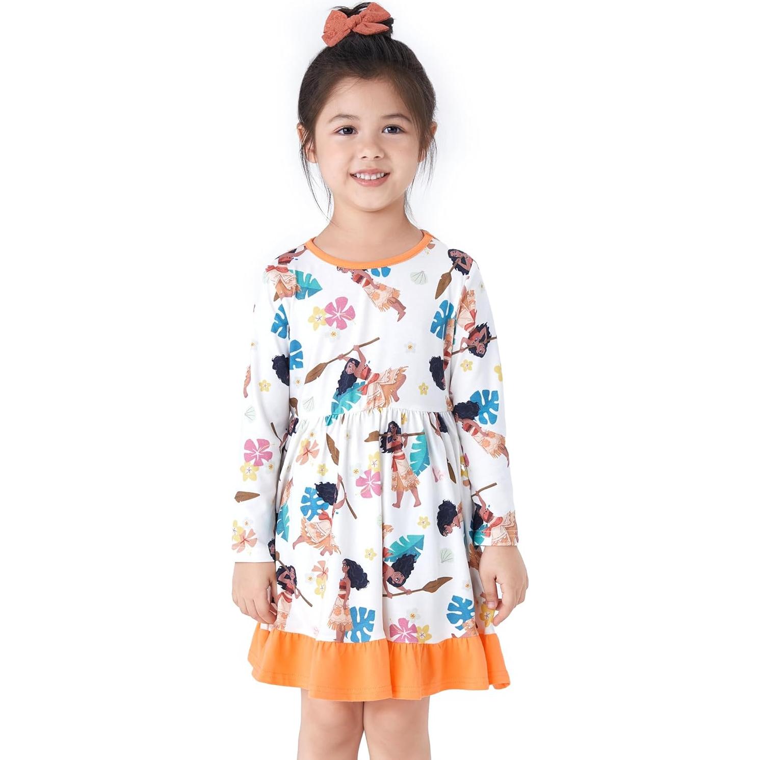 Vestido de Princesa Disney para Niña 2T Albaricoque Moana