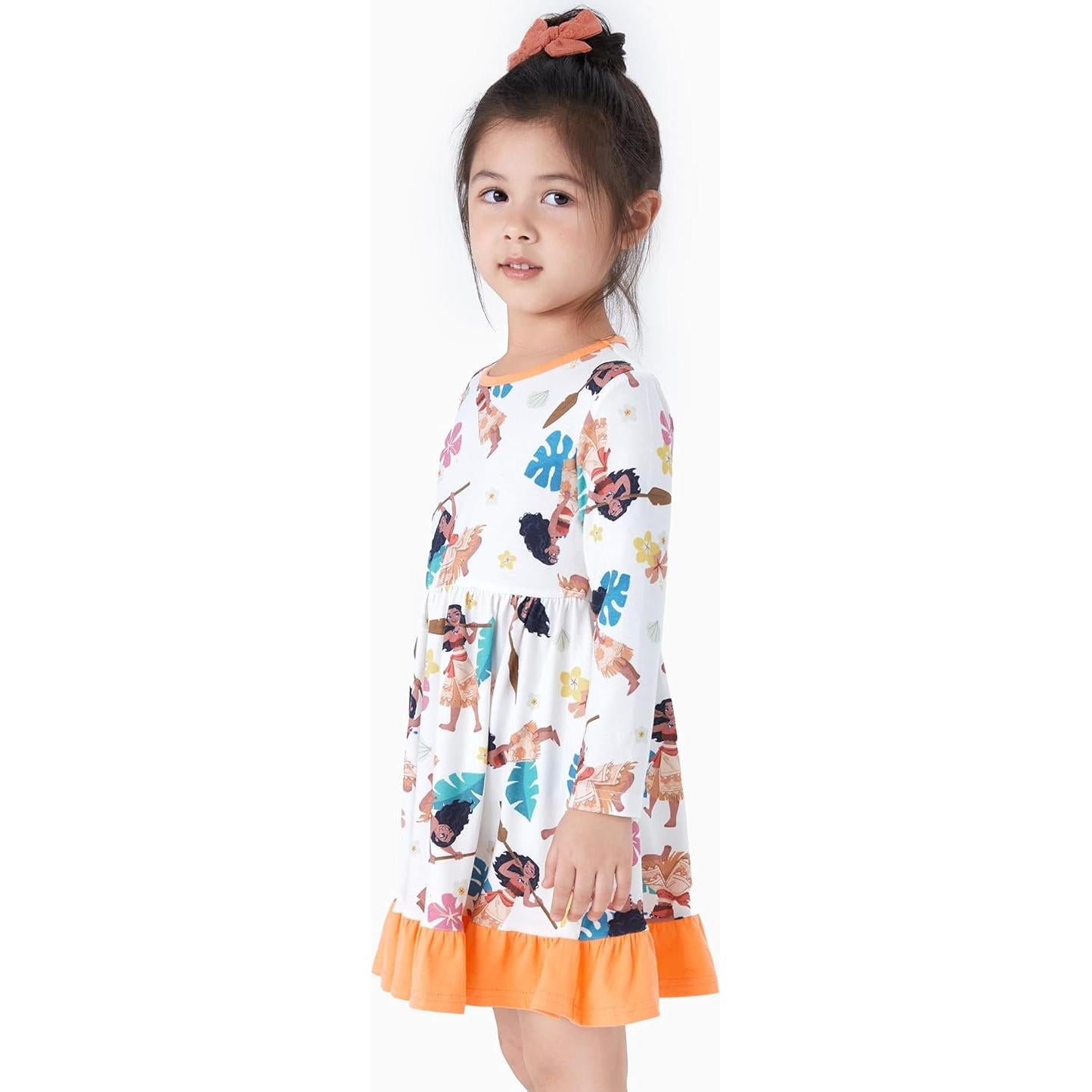 Vestido de Princesa Disney para Niña 2T Albaricoque Moana